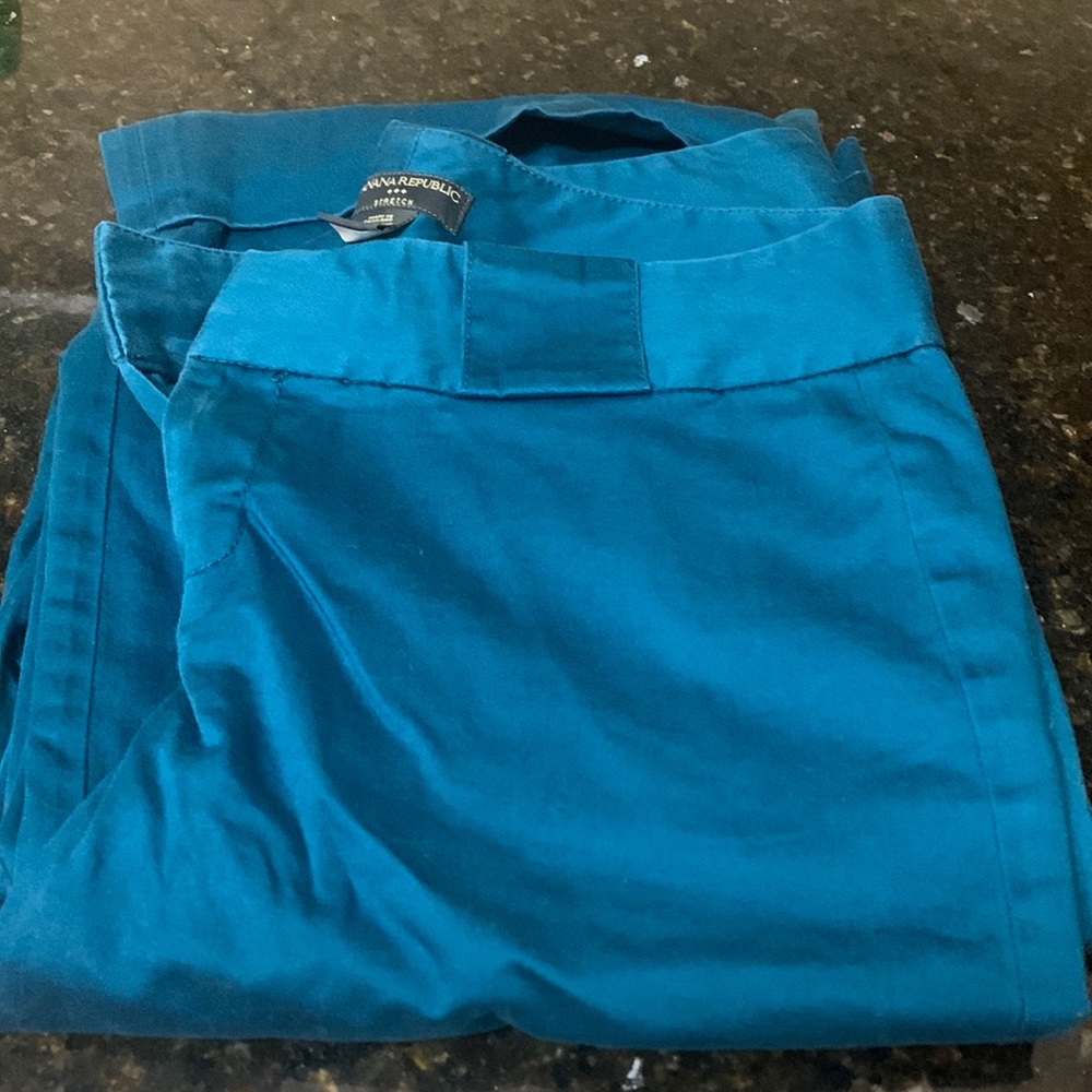 🔥BANANA REPUBLIC-Trouser pants- 4-Teal🔥